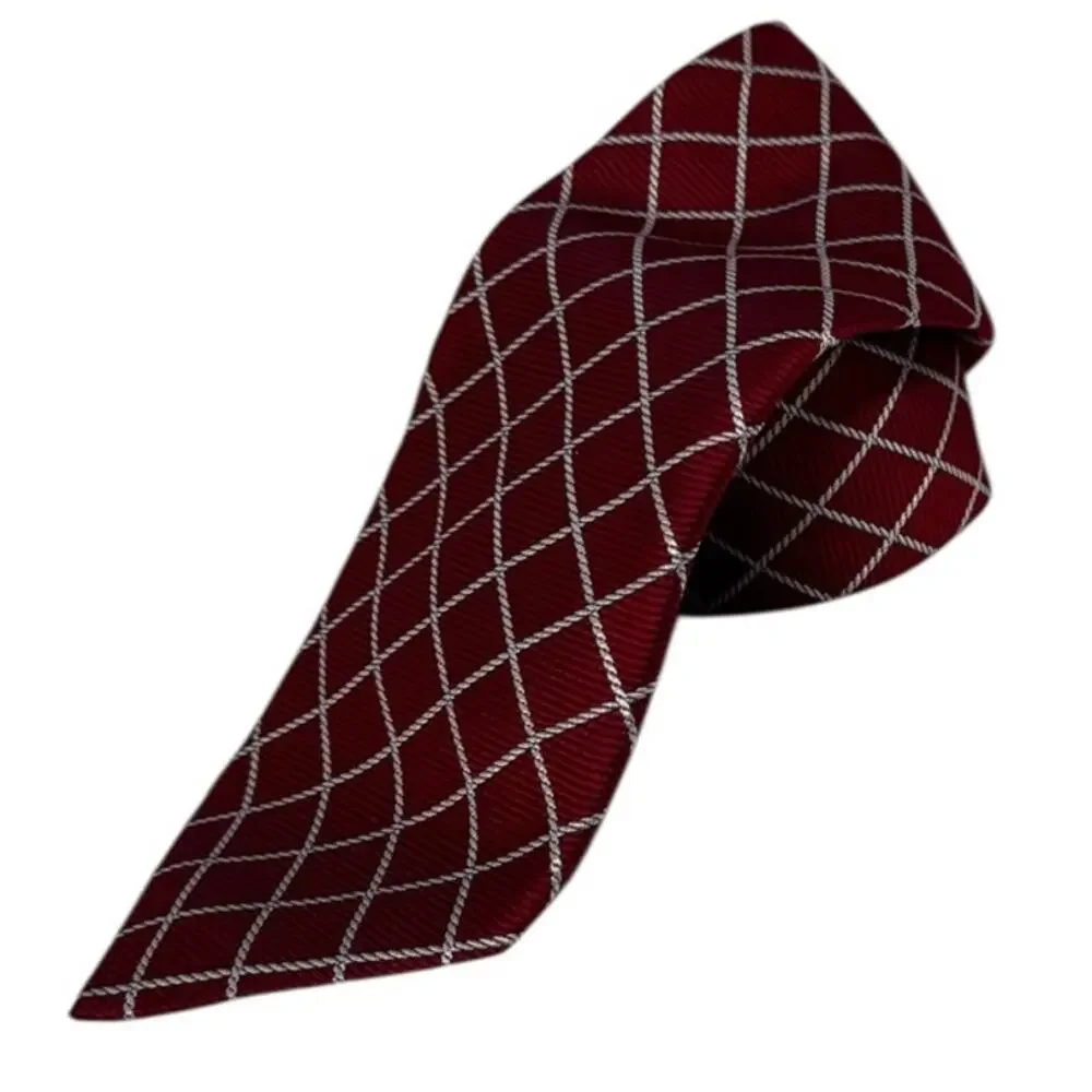 BROOKS BROTHERS 346 Pure Silk Red & White Work Attire Tie